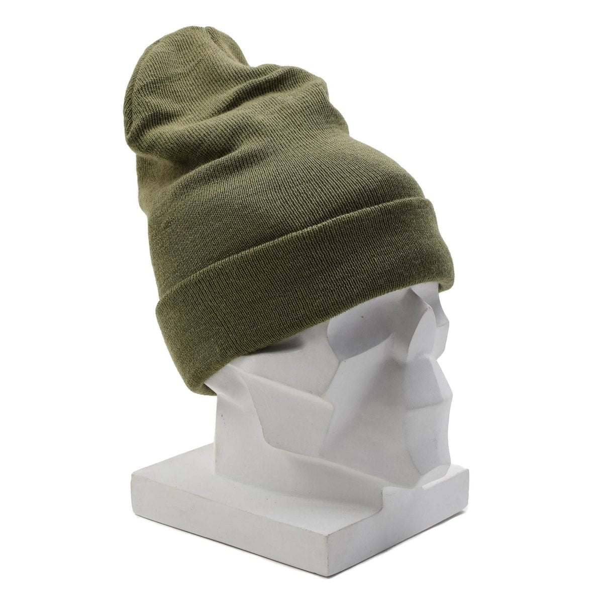 Originele Nederlandse Militaire WoolGuard Roll Top Wollen Muts Wintermuts Groen