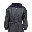 Original Dutch military hooded coverall with quilted liner, adjustable belt, and multiple pockets for cold weather use