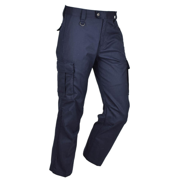 Original Dutch Military Work Pants Men Reinforced Knees Cargo Pockets Blue - GoMilitar
