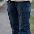Pantalon de travail militaire néerlandais d'origine pour homme, genoux renforcés, poches cargo, bleu