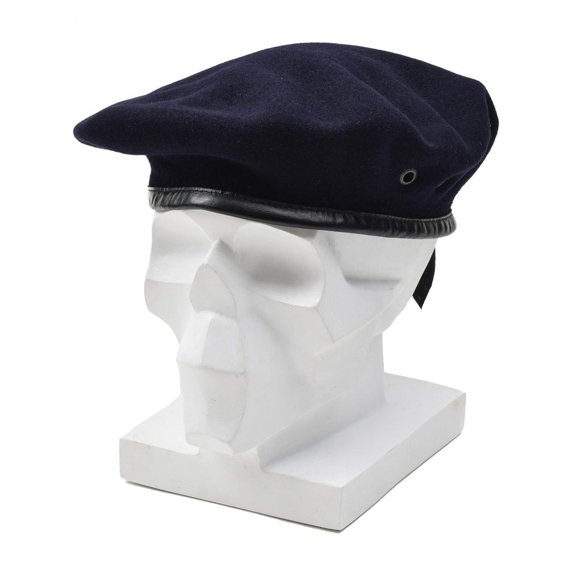 Béret de commandement en laine bleu foncé de l'armée française d'origine, casquette légère vintage NEUF