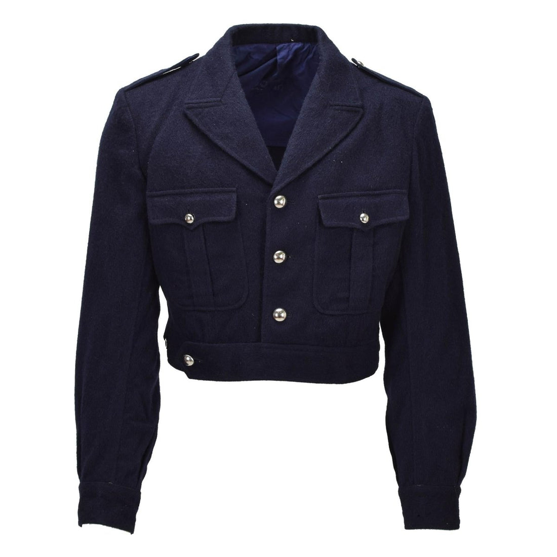 Origineel Frans leger M47 IKE jas wollen knoopsluiting vintage blauw