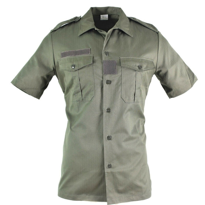 Chemise Olive OD originale de l'armée française manches courtes T-shirts F2 NEUF - GoMilitar