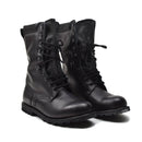 Original French Military boots waterproof genuine leather mid calf army footwear - GoMilitar