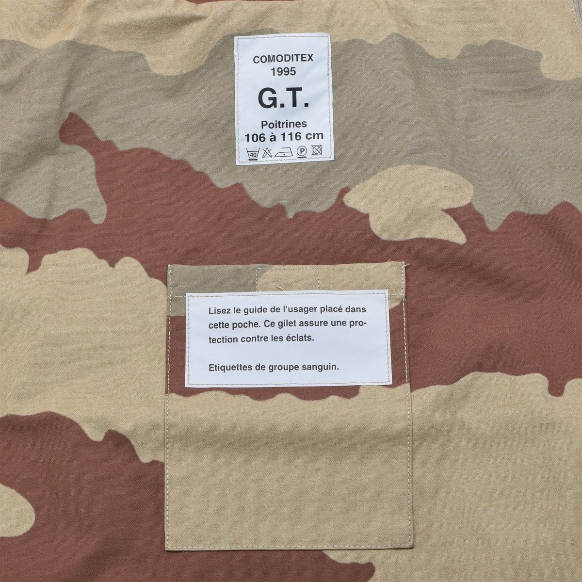 Veste pare-balles militaire originale française sans plaques balistiques Deguet Camo