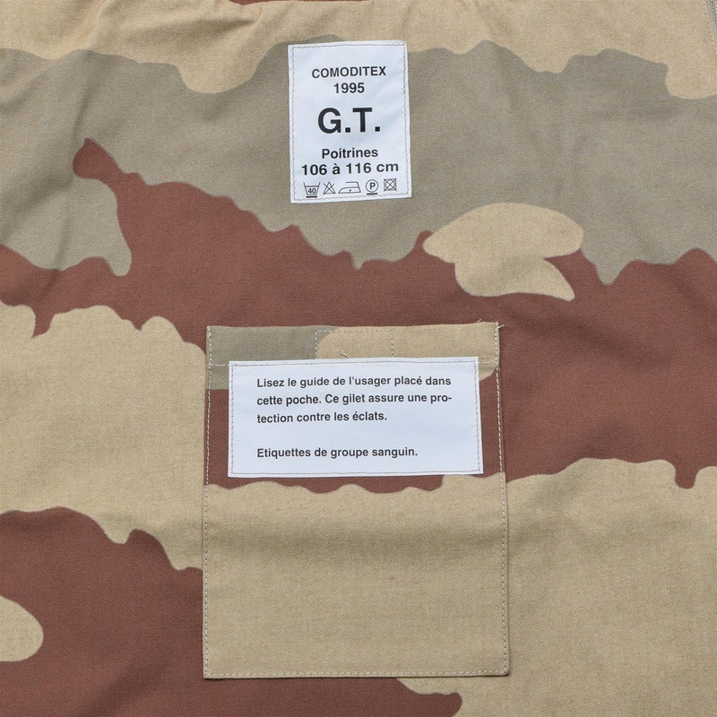 Original French Military Flak Jacket without Ballistic Plates Deguet Camo - GoMilitar