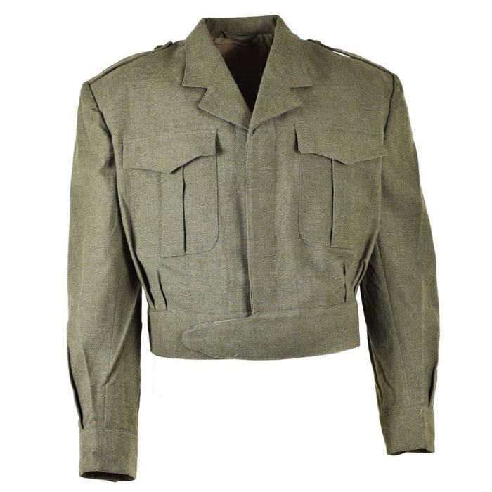 Original Genuine Belgian Belgium army Field ike jacket Olive OD Eisenhower wool - GoMilitar