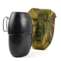 Gourde de l'armée britannique authentique et originale avec tasse et bouteille d'eau de 58 litres avec pochette