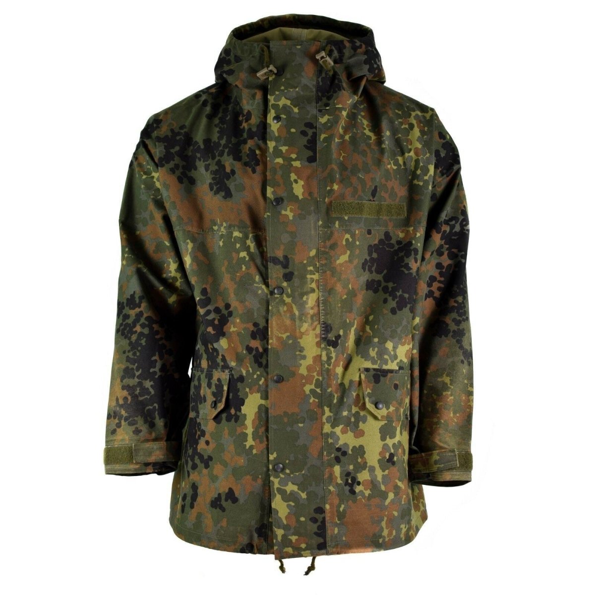 Originele Duitse legerveldjack Goretex Flecktarn Waterdichte regenwiel Parka
