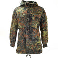 Veste de combat originale de l'armée allemande parka militaire à capuche Flecktarn combat 