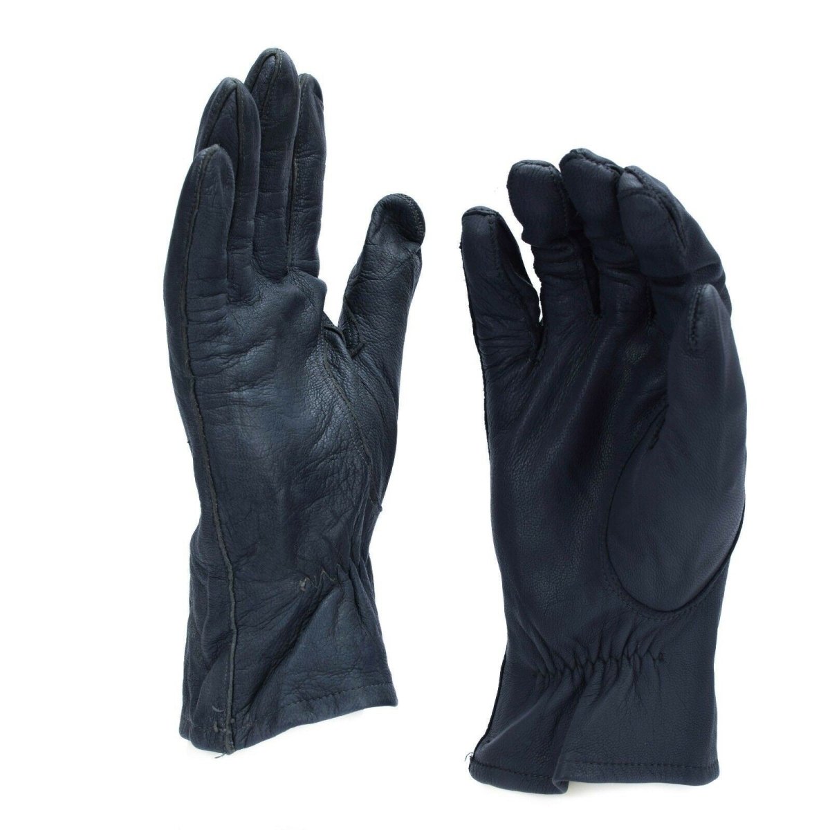 Originele Duitse legerhandschoenen. BW heeft militaire handschoenen echt leergrijs uitgegeven