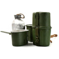 Kit de désordre de l'armée allemande originale, cantine, bouteille d'eau, ustensiles de cuisine, armée