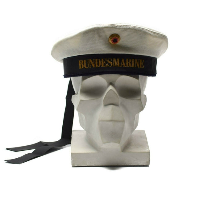 Casquette originale des Marines de l'armée allemande, chapeau de la Bundesmarine, blanc - GoMilitar