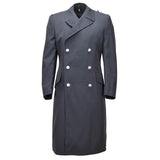 Manteau long à double boutonnage militaire original de la Bundeswehr allemande gris