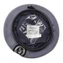 Original German Fire Department Beret Cap Embroidered Fabric Badge Gray - GoMilitar