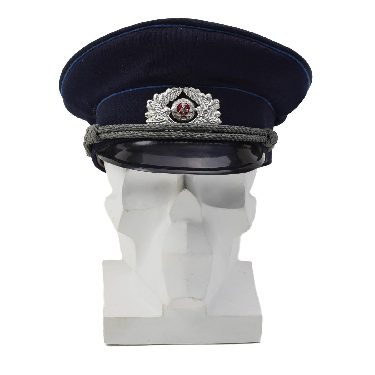 Service judiciaire allemand d'origine Mdl Peaked Cap Cord NVA Soldat Badge Bleu