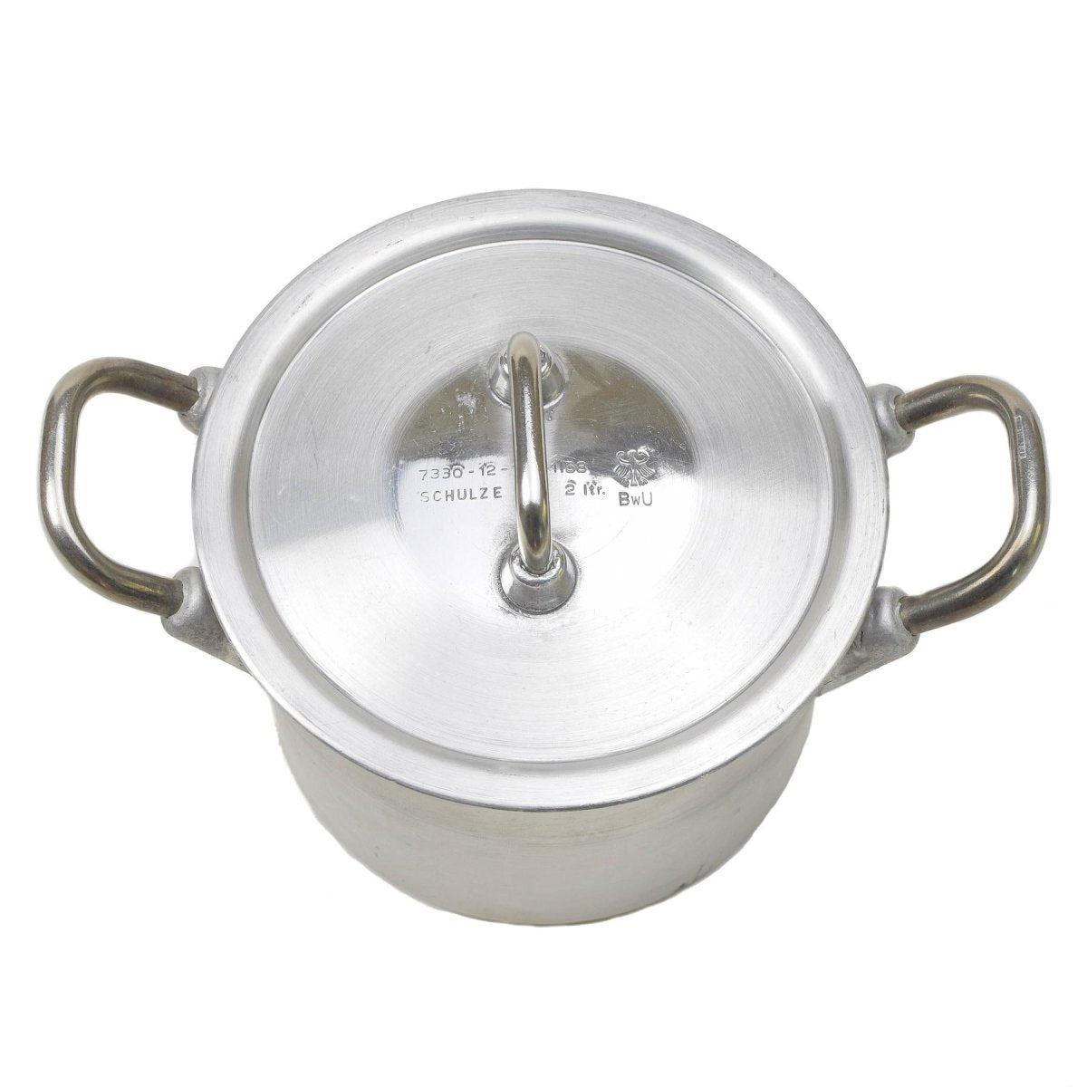 Originele Duitse militaire aluminium 2 -liters potlid wandelen BW Army Mess Kit nieuw