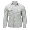 Chemise habillée militaire allemande originale à manches longues en coton mélangé vert clair