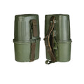 Flacon militaire allemand d'origine 0,8 l, cantine en plastique, tasse en aluminium, olive