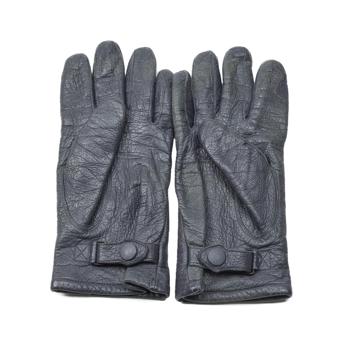 Gants militaires allemands en cuir d'origine avec dragonne grise, surplus de l'armée allemande