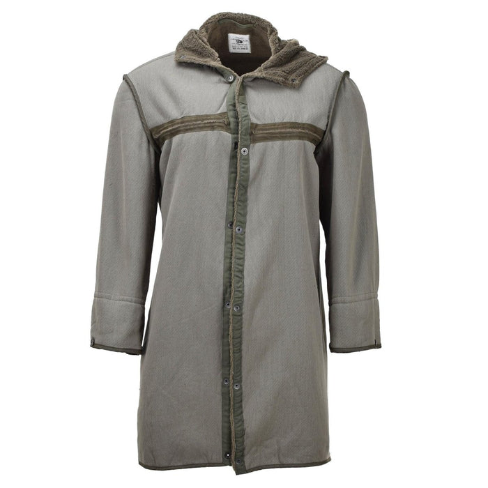 Originele Duitse militaire lange parka met imitatiebontvoering thermische capuchon legerolijf - GoMilitar