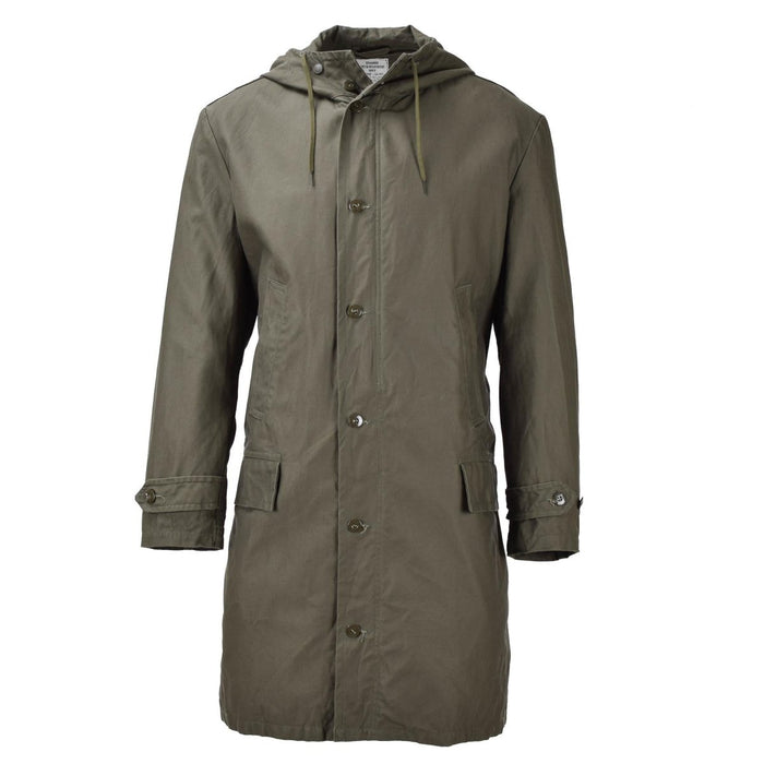 Originele Duitse militaire lange parka jas olijf veldjas met capuchon leger outdoor - GoMilitar