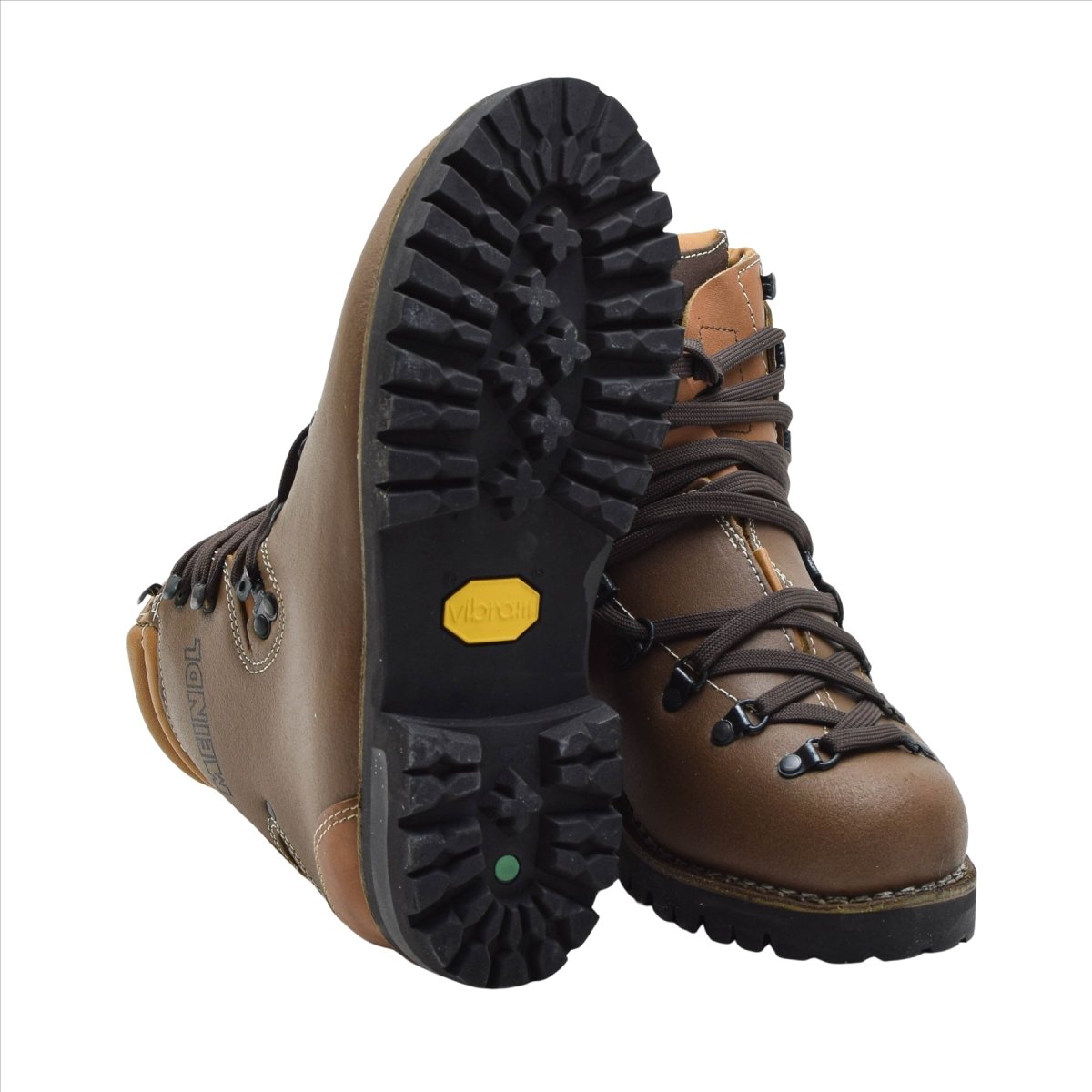 Originele Duitse militaire leger wandelschoenen leer Vibram Outdoor bruin