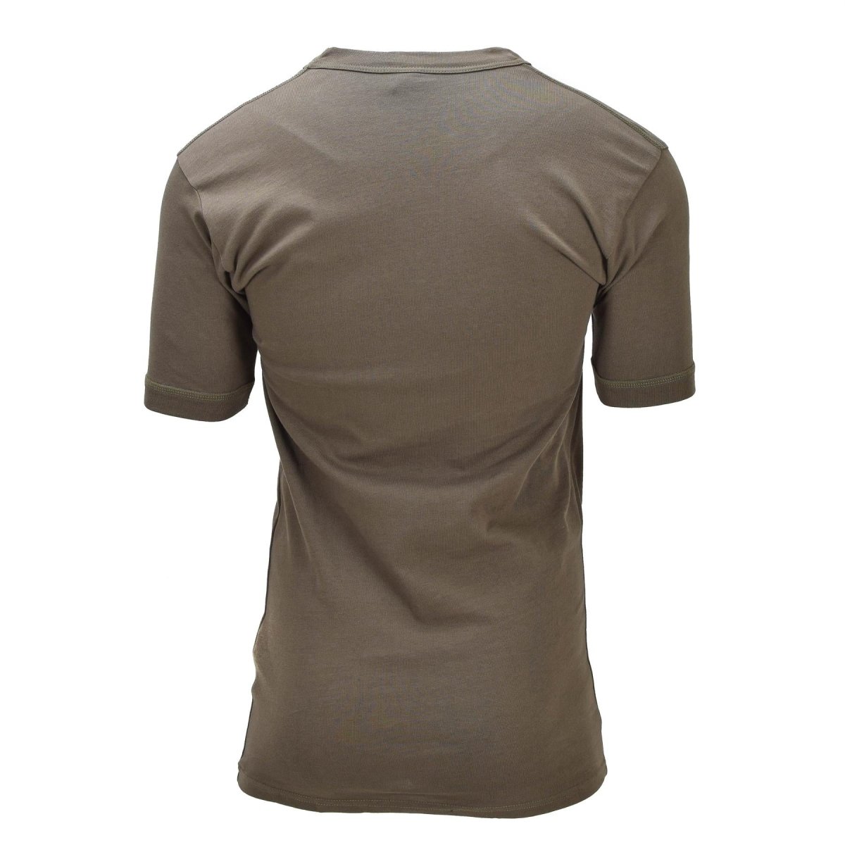 Maillot de corps thermique militaire allemand original en coton à manches courtes, surplus olive
