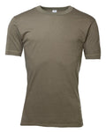 Maillot de corps thermique militaire allemand original en coton à manches courtes, surplus olive