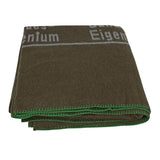 Couverture en laine militaire allemande originale 210x200cm style Bundeswehr marron