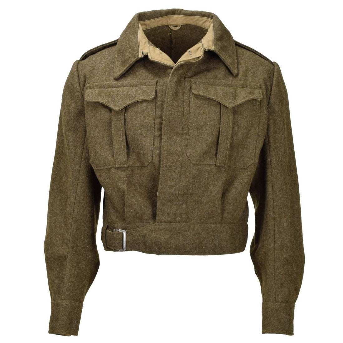 Veste originale de l'armée grecque Eisenhower Ike en laine olive vintage militaire de campagne