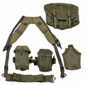 Originele Griekse militaire M56-stijl 7-delige draagbandset olijf