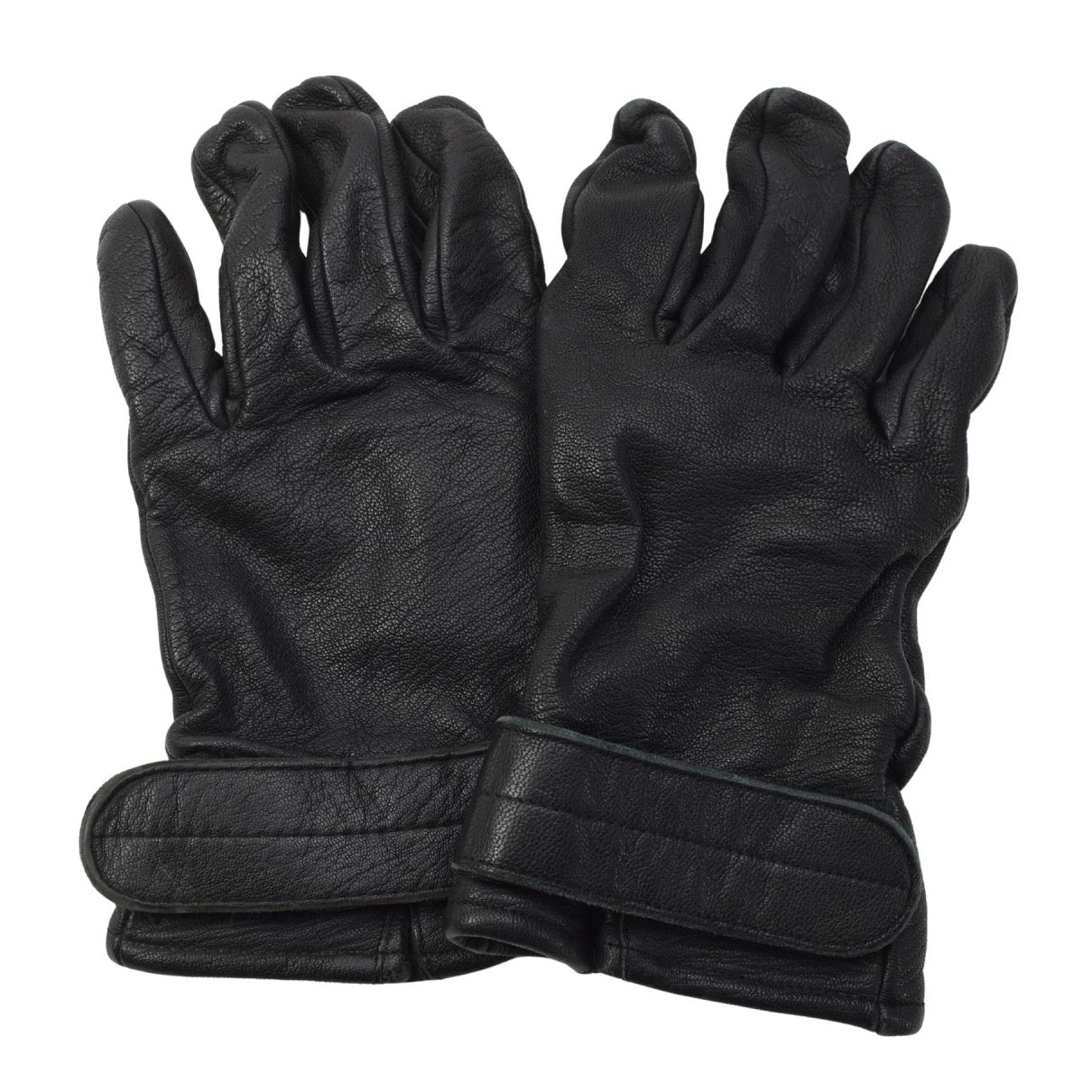 Gants en cuir d'origine de l'armée hongroise doublés militaires hiver extérieur noir