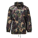Veste imperméable militaire hongroise originale, capuche enroulable, bouton rabat, camouflage M93, style équipement de camping en surplus militaire durable