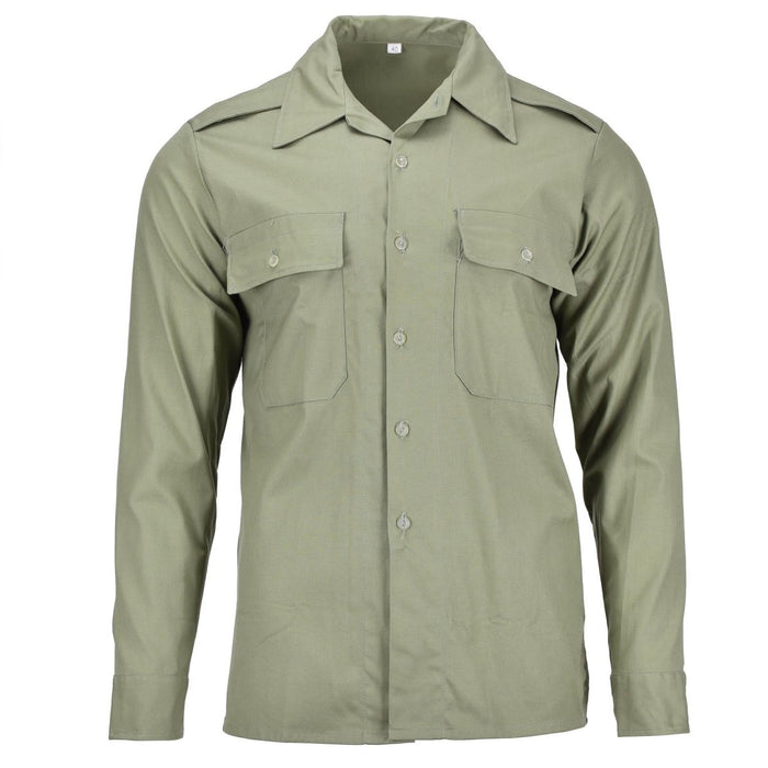 Chemise de combat militaire d'origine hongroise olive à manches longues avec poches sur le terrain NOUVEAU - GoMilitar