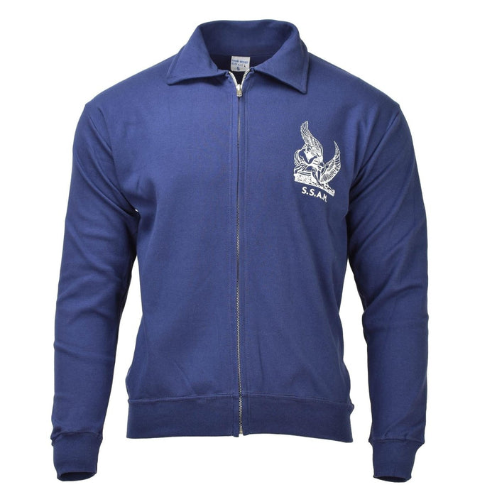 Origineel militair blauw sportjack van de Italiaanse luchtmacht met volledige ritssluiting sportkleding NIEUW - GoMilitar