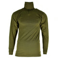 Origineel Italiaans leger tricot shirt ritssluiting onderhirt f1 thermische groene od nieuw