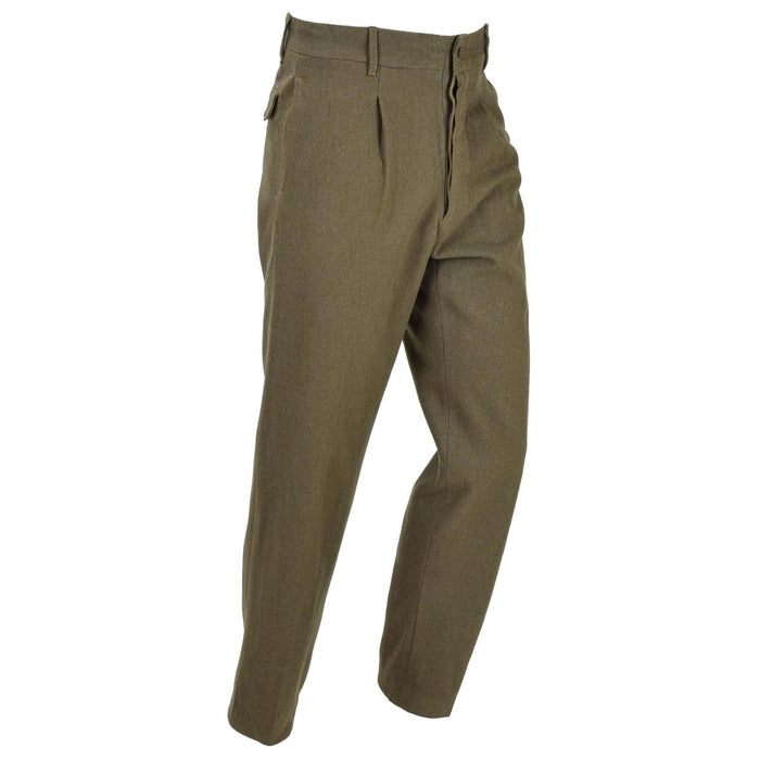 Uniforme en laine de l'armée italienne originale, pantalon olive, robe formelle, pantalon vintage - GoMilitar