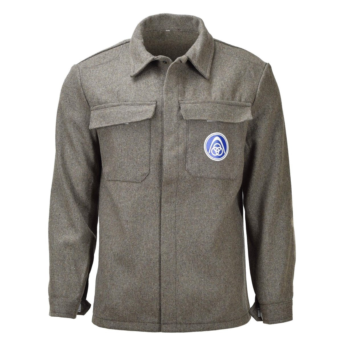 Veste de cérémonie italienne originale en laine olive, uniforme vintage, poignets réglables