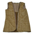Gilet de doublure marron militaire italien original matelassé en fausse fourrure vintage kaki chaud