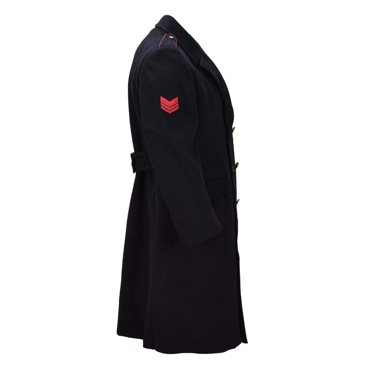 Originele Italiaanse Militaire Carabinieri Jurk Jas Wol Double Breasted Zwart
