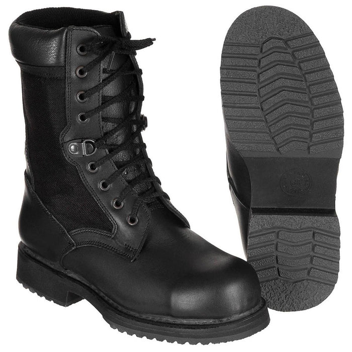 Originele Italiaanse militaire gevechtsschoenen lichtgewicht leer winter zwart - GoMilitar