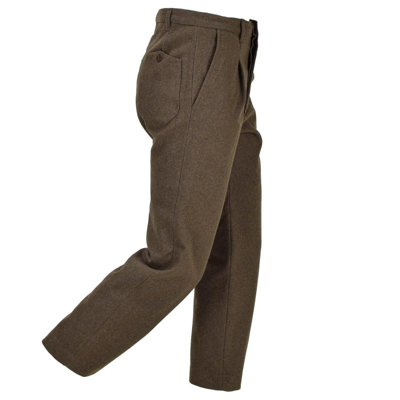 Originele Italiaanse militaire kleding uniform broek bruine wol vintage broek leger leger