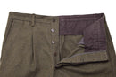 Original Italian military dress uniform pants brown wool vintage trousers army - GoMilitar