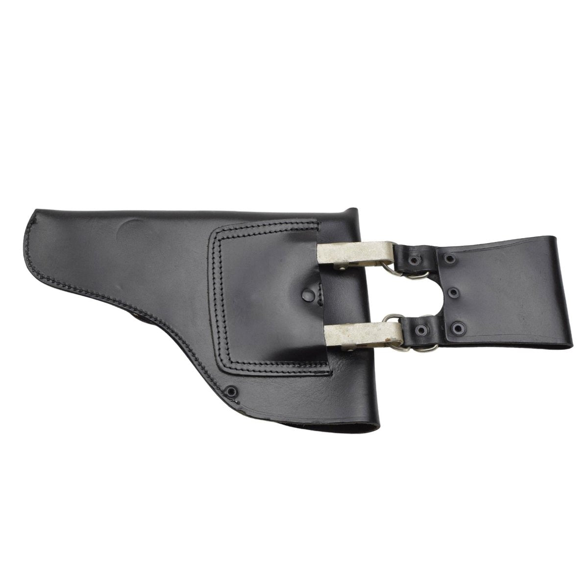 Étui de pistolet militaire italien d'origine, fermeture à boucle pour droitier, noir