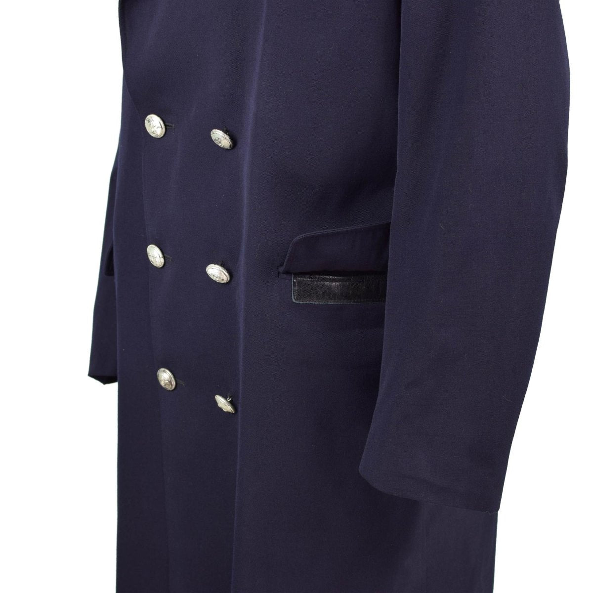 Manteau original de la police militaire italienne, long trench-coat des carabiniers italiens avec doublure