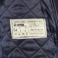 Manteau original de la police militaire italienne, long trench-coat des carabiniers italiens avec doublure