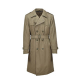 Trench-coat militaire italien original kaki manteau formel doublé ceinturé vintage NEUF