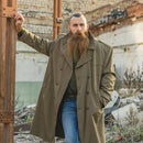 Original Italian Military trench coat khaki formal coat lined belted vintage NEW - GoMilitar