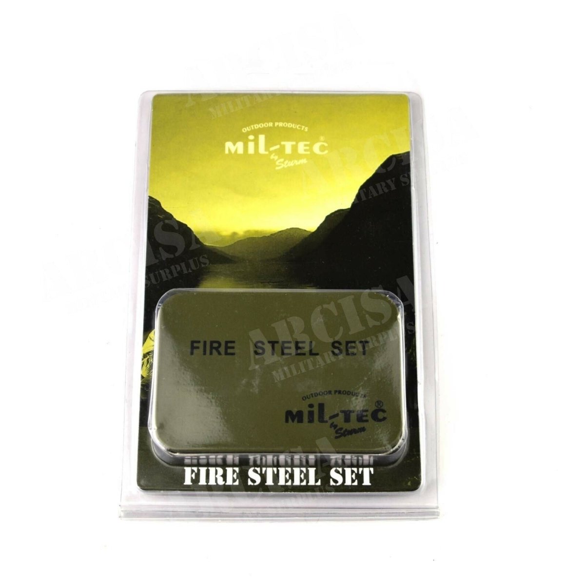 Kit d'allumage de feu Mil-Tec original Kit de survie en acier à feu de haute qualité en boîte